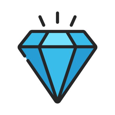 Beyaz arkaplanda web tasarımı için elmas vektör simgesi