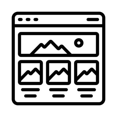 Resim Düzeni düz simgesi, vektör illüstrasyonu 