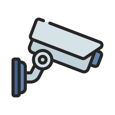 CCTV güvenlik kamerası vektör resimleme simgesi  