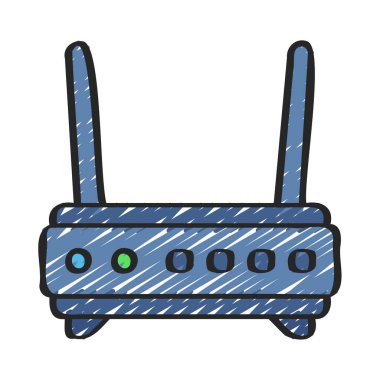 Internet yönlendirici vektör simgesi 