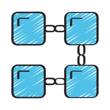 Engelleme zinciri konsept vektör çizimi 