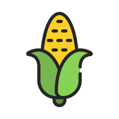 mısır bitkisi vektör düz simgesi