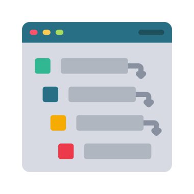 Şelale Web Geliştirme Web simgesi vektör illüstrasyonu