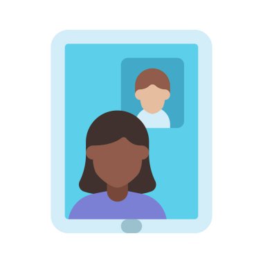 Video Çağrısı Web simgesi vektör çizimi