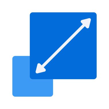 Ölçeklenebilirlik web simgesi düz tasarım, vektör illüstrasyonu