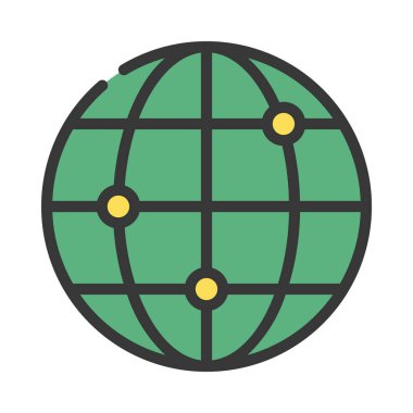 İnternet simgesi, vektör illüstrasyonu 