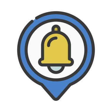 bildirim çanı simgesi, vektör illüstrasyonu basit tasarım