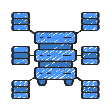 Büyük veri simgesi, vektör çizim    