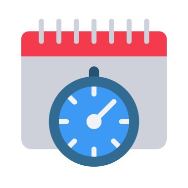 Vadesi dolmuş web simgesi vektör illüstrasyonu