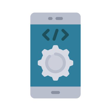 Mobil Yazılım Geliştirme simgesi illüstrasyonu 