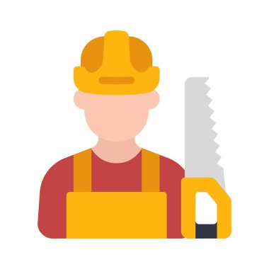 Marangoz Avatar simgesi, vektör tasarımı