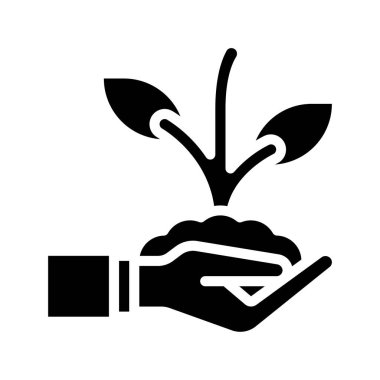 Bitki büyüme simgesi, vektör illüstrasyonu basit tasarım