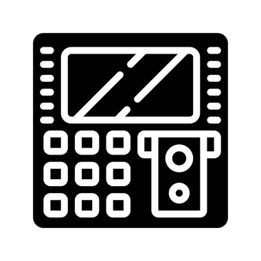 atm web simgesi vektör illüstrasyonu