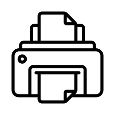 Yazıcı simgesi, basit web illüstrasyonu