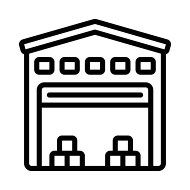 Depo simgesi, vektör illüstrasyonu 