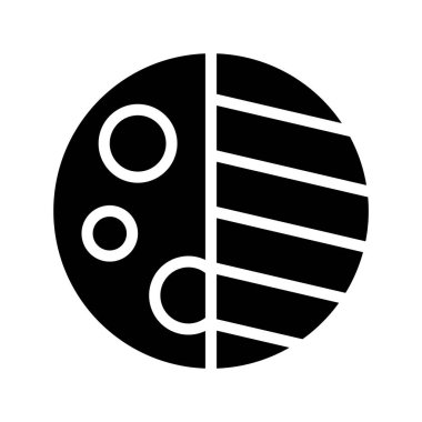Moon Dark Side web simgesi vektör çizimi