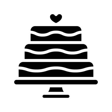 Fırın, pasta simgesi vektör illüstrasyonu 