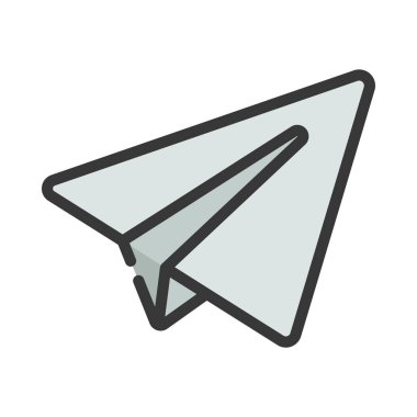 Kağıt uçak Simge, vektör illüstrasyonunu gönder 