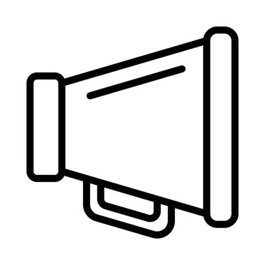 megafon çizgi film ikonu. vektör illüstrasyonu    