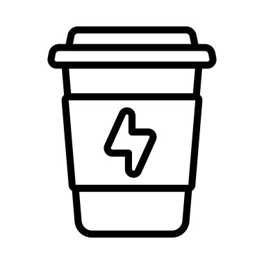 Kahve fincanı simgesi, vektör çizimi basit tasarım 