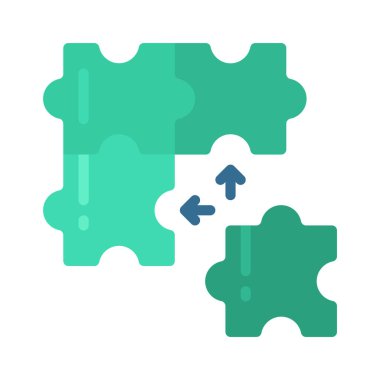 Çözümler simge vektör illüstrasyon tasarımı