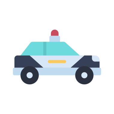 Polis Araba ikonu vektör illüstrasyon tasarımı