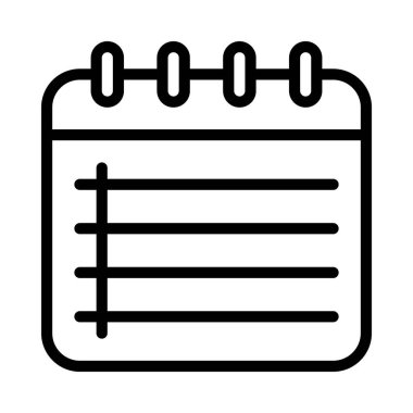 Not Uygulama Web simgesi vektör illüstrasyonu