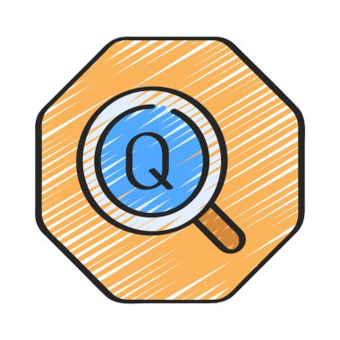 Kalite Uyarı Ağ simgesi düz tasarım, vektör illüstrasyonu