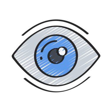 Görselleştirme web simgesi düz tasarım, vektör illüstrasyonu