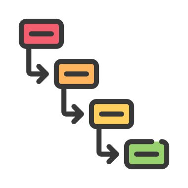 Proje Reqirements web simgesi düz tasarım, vektör illüstrasyonu