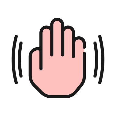 El Hareketleri simgesi vektör illüstrasyonu