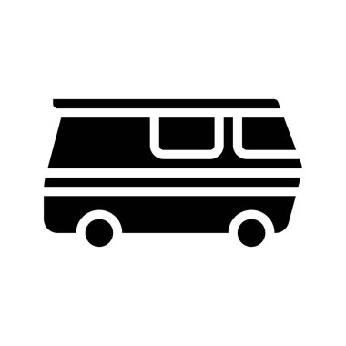 Karavan Kamp simgesi vektör illüstrasyon tasarımı