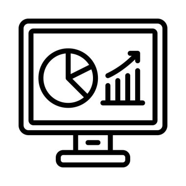 Rekabetçi Analiz simgesi, vektör illüstrasyonu basit tasarım