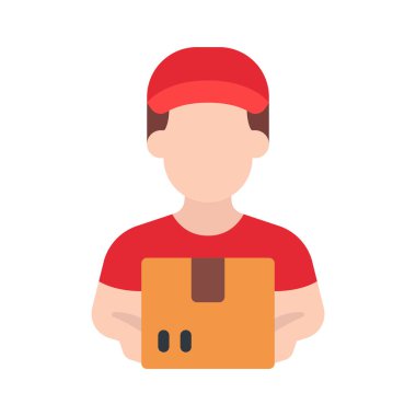 kurye ikonu vektör illüstrasyonuName 