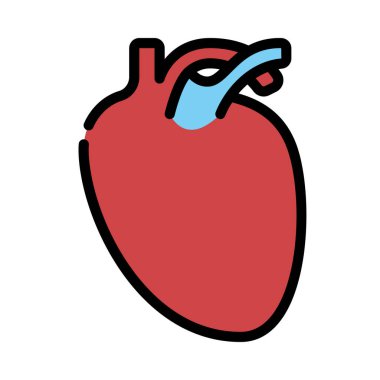 Kalp ikonu vektör illüstrasyonu