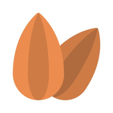 Çiğ badem fıstığı web simgesi düz tasarım, vektör illüstrasyonu