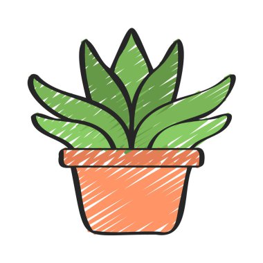 Gasteria web simgesi düz tasarım, vektör illüstrasyonu