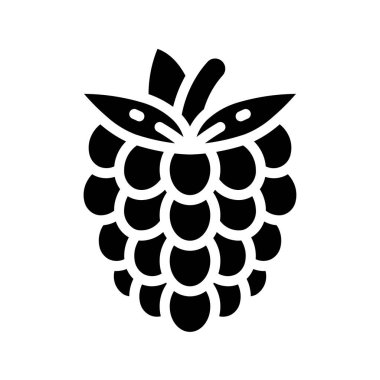 Ahududu web simgesi düz tasarım, vektör illüstrasyonu 