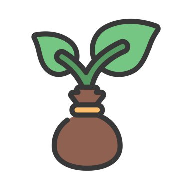  Finansal Büyüme web simgesi vektör illüstrasyonu