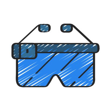 Akıllı Gözlükler web simgesi vektör çizimi