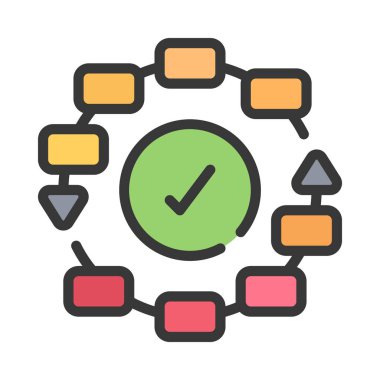 Çevik Süreç simgesi vektör illüstrasyon tasarımı