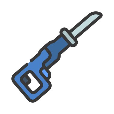 Karşılıklı Testere simgesi, vektör illüstrasyonu basit tasarım