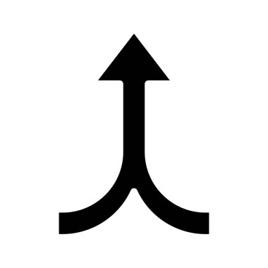 İki Oka Giren Ok ağ vektör illüstrasyonu