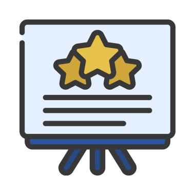 beyaz tahta web simgesi vektör illüstrasyonu