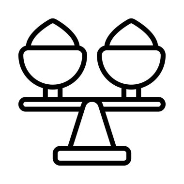 Kusursuz Denge düz simgesi, vektör illüstrasyonu 