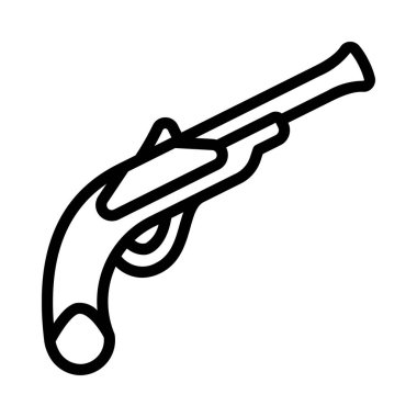 Korsanlar Pistol vektör illüstrasyon tasarımı