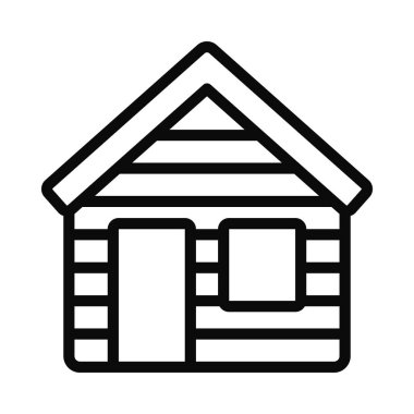 Günlük Kabini simgesi, vektör illüstrasyonu 