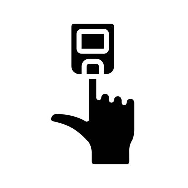 Nabız Denetimi düz simge, vektör illüstrasyonu 