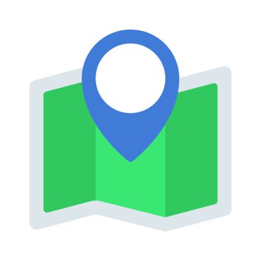 Basit konum simgesi, vektör illüstrasyonu