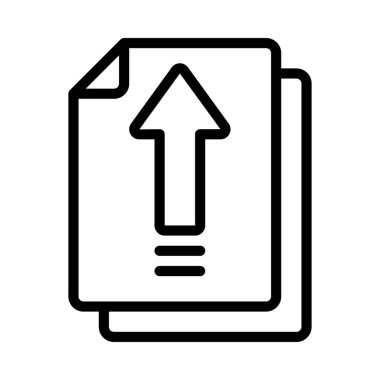 Belge simgesi, vektör illüstrasyonu yükle 